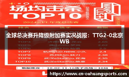 全球总决赛升降级附加赛实况战报：TTG2-0北京WB